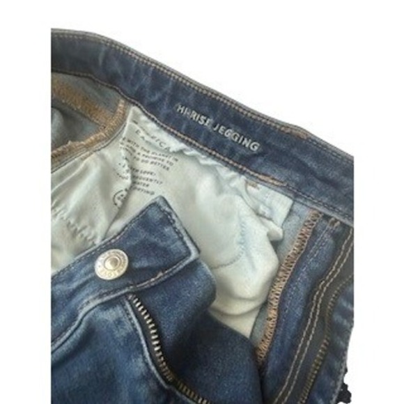 American Eagle Hi Rise Next Level Stretch Jeans Dark Wash Size 14 Extra Long - Picture 6 of 7